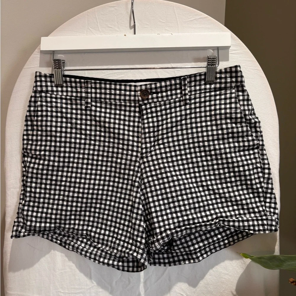 Old Navy Black & White Gingham Bermuda Shorts - Picture 1 of 6